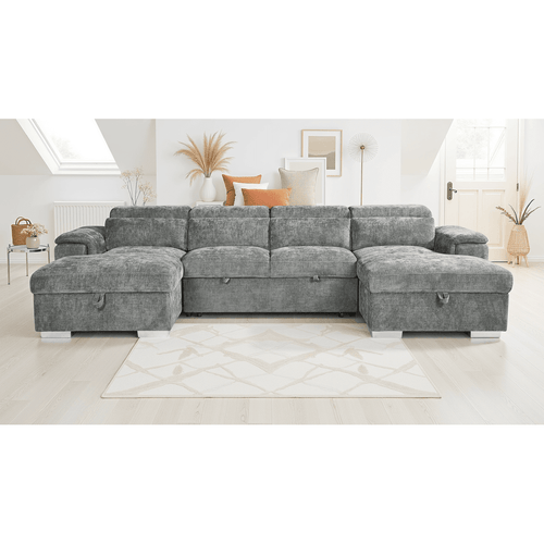 Alaya Sofabed Grey U Shape Corner
