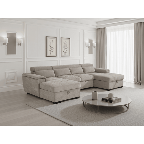 Alaya Sofabed Beige U Shape Corner