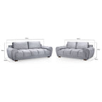 Azzuro Sofa Grey 3+2 Set