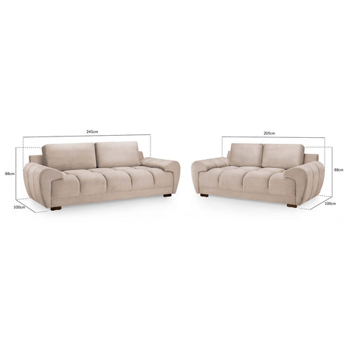 Azzuro Sofa Mocha 3+2 Set