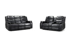 Galaxy Tech Electric Recliner Sofa Black 3+2 Set