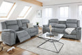 Linden Electric Recliner Sofa Grey 3+2 Set