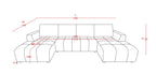 Shanghai Luxury Grey U Shape Corner Sofabed