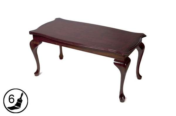 Queen Anne Polished Top Inlaid Long John Table