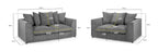 Harley Jumbo Sofa Grey 3+2 Set