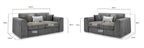Naples Sofa Grey 3+2 Set