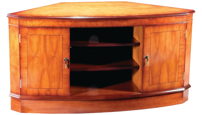 Widescreen Bow Fronted Corner TV Unit